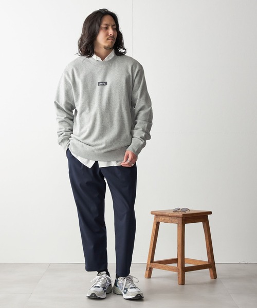 SHIPS.me(シップスミー)の「【ZOZO限定】SHIPS.me: ロゴスウェットクルー(スウェット・メンズ・ホワイト/ブラック/杢グレー・S/M/L/XL)」の5枚目の写真
