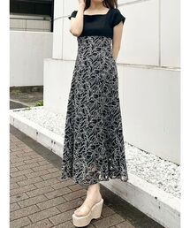 MERCURYDUO | カットワーク刺繍ドッキングワンピース(ワンピース)