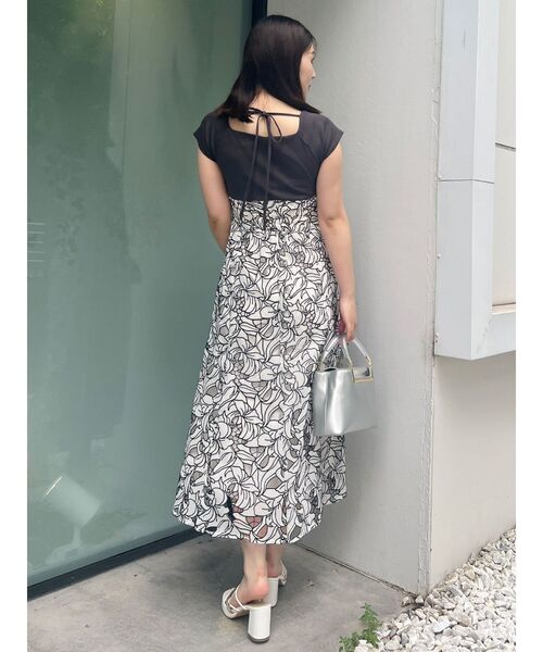 MERCURYDUO（マーキュリーデュオ）の「カットワーク刺繍ドッキングワンピース（ワンピース・レディース・オフホワイト/ベージュ/ブラック・MEDIUM/SMALL）」の15枚目の写真