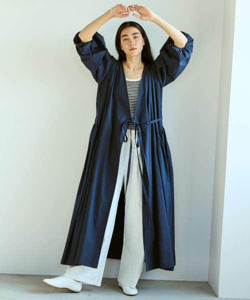 Libra Cue（リブラ キュー）の「ボリュームスリーブカシュクールワンピース（ワンピース・レディース・ブラック/アイボリー/ネイビー・FREE）」の14枚目の写真