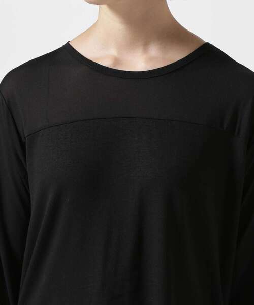 DROIT BELLO(ドロイトベロ)の「DROIT BELLO(ドロイトベロ)シアーベア切替プルオーバー(Tシャツ/カットソー・レディース・ホワイト/ブラック/カーキ・F)」の6枚目の写真
