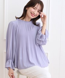 couture brooch | プリーツデザインブラウス(シャツ/ブラウス)