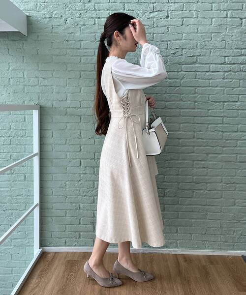 couture brooch（クチュールブローチ）の「◆【オフィス/セレモニー】プリーツデザインブラウス（シャツ/ブラウス・レディース・ライトブルー/ネイビー/ホワイト系・40/38/42/36）」の18枚目の写真