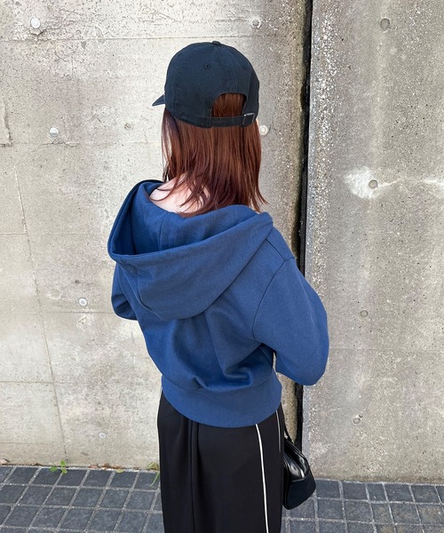 パーカー 「ISOOK / アイスー」ダブルジップパーカー / ジップアップ フーディー ショート丈 フード付き ZOZOTOWN限定 レディース ISOOK / アイスー】ダブルジップパーカー / ジップアップ