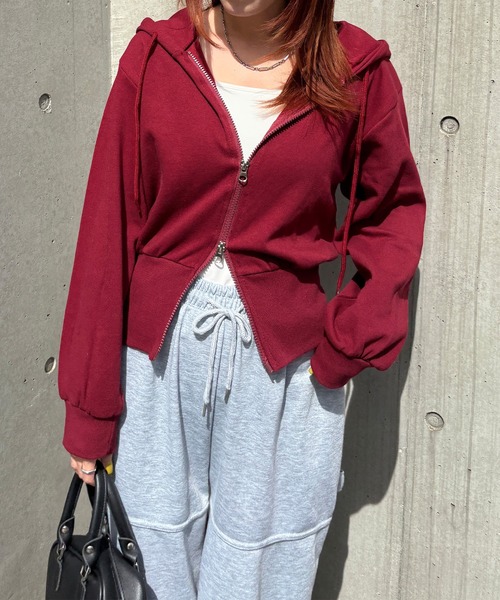 Joo 様 フード付きジップパーカー ネイビー NAVY（ファッション） パーカー NAVY 速乾ジョーゼットZIP