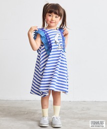 PEANUTS | 【PEANUTS】スヌーピー/フリルボーダーワンピース（90～150cm）(ワンピース)