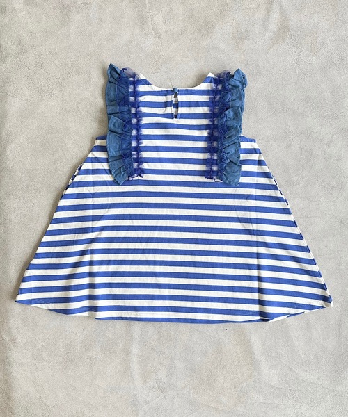 PEANUTS（ピーナッツ）の「【PEANUTS】スヌーピー/フリルボーダーワンピース（90～150cm）（ワンピース・キッズ・パープル・150/140/130/120/110/100/90）」の6枚目の写真