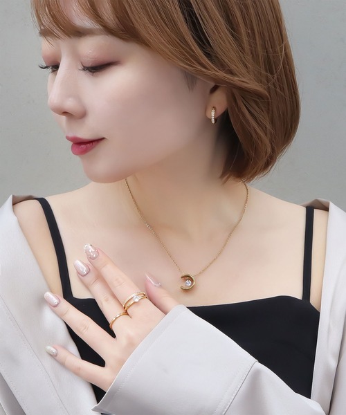 blackdia ocean（ブラックダイヤオーシャン）の「blackdia ocean ジルコニアラインピアス（ピアス（両耳用）・レディース・シルバー/ピンクゴールド/ゴールド・#10/#12）」の8枚目の写真