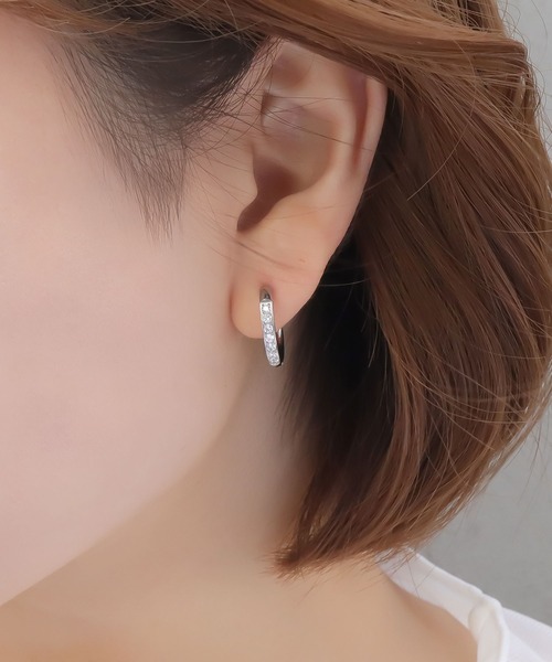 blackdia ocean（ブラックダイヤオーシャン）の「blackdia ocean ジルコニアラインピアス（ピアス（両耳用）・レディース・シルバー/ピンクゴールド/ゴールド・#10/#12）」の22枚目の写真