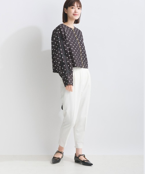 PICCIN(ピッチン)の「サッカードット袖リボンジャケット(ノーカラージャケット・レディース・オフホワイト/ブラック・M)」の17枚目の写真