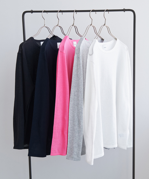Spick & Span(スピックアンドスパン)の「SEA ISLAND COTTON ロングスリーブプルオーバー(ニット/セーター・レディース・ネイビー/ピンク/ホワイト/ライトグレー/ブラック・FREE)」の6枚目の写真