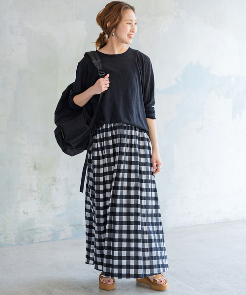 Spick & Span(スピックアンドスパン)の「SEA ISLAND COTTON ロングスリーブプルオーバー(ニット/セーター・レディース・ネイビー/ピンク/ホワイト/ライトグレー/ブラック・FREE)」の9枚目の写真