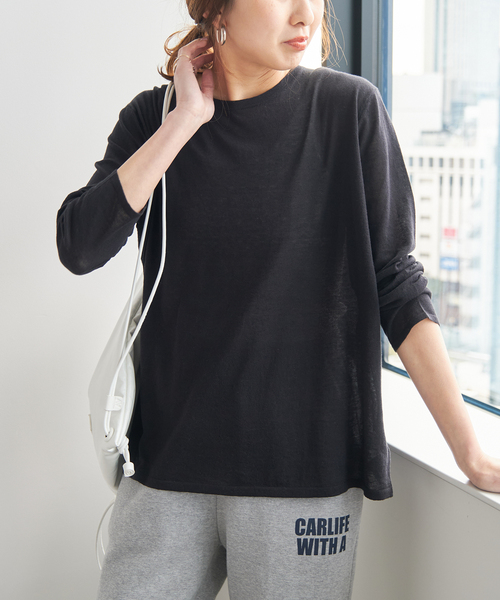 Spick & Span(スピックアンドスパン)の「SEA ISLAND COTTON ロングスリーブプルオーバー(ニット/セーター・レディース・ネイビー/ピンク/ホワイト/ライトグレー/ブラック・FREE)」の19枚目の写真
