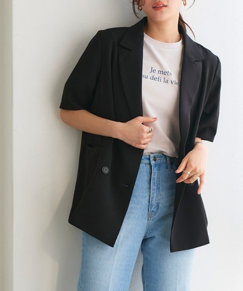 Pierrot（ピエロ）の「ハーフスリーブダブルジャケット（その他アウター）」 WEAR