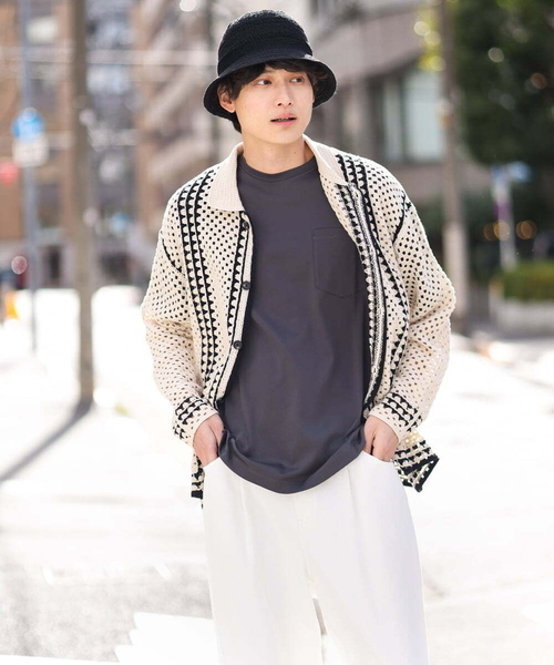 a.v.v（アーヴェヴェ）の「【ユニセックス】クロッシェサーモハット（ハット・メンズ・ブラック・46）」の3枚目の写真