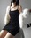 me+em select�i�~�[���Z���N�g�j�́u�y �p�b�h�t�� �z�l�b�N�X�g���b�v�T�C�h�V���[�����O�~�j�L���~�����s�[�X �^  neck strap side shirring mini cami onepiece�i�����s�[�X�j�v�b�u���b�N