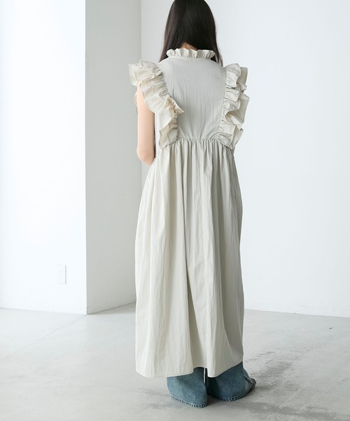 forksy.】ナイロンタフタギャザーフリルワンピース forksy.│MONO-MART
