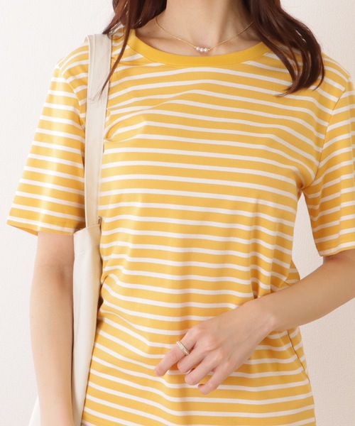 セール】レトロ ボーダー クルーネック 半袖 プルオーバー（Tシャツ