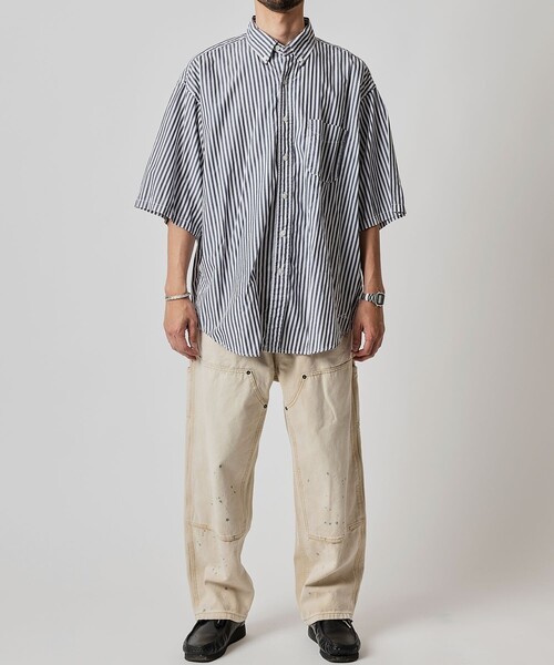 NAUTICA（ノーティカ）の「NAUTICA/ノーティカ Faded S/S Shirt (Broadcloth Stripes)/フェイデッド ショートスリーブシャツ ブロードクロス ストライプ（シャツ/ブラウス・メンズ・ブルー/ネイビー・X-LARGE/LARGE/MEDIUM）」の9枚目の写真