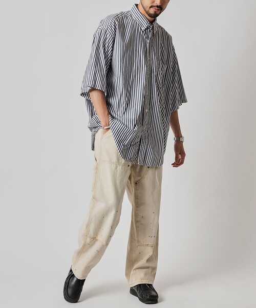 NAUTICA（ノーティカ）の「NAUTICA/ノーティカ Faded S/S Shirt (Broadcloth Stripes)/フェイデッド ショートスリーブシャツ ブロードクロス ストライプ（シャツ/ブラウス・メンズ・ブルー/ネイビー・X-LARGE/LARGE/MEDIUM）」の12枚目の写真