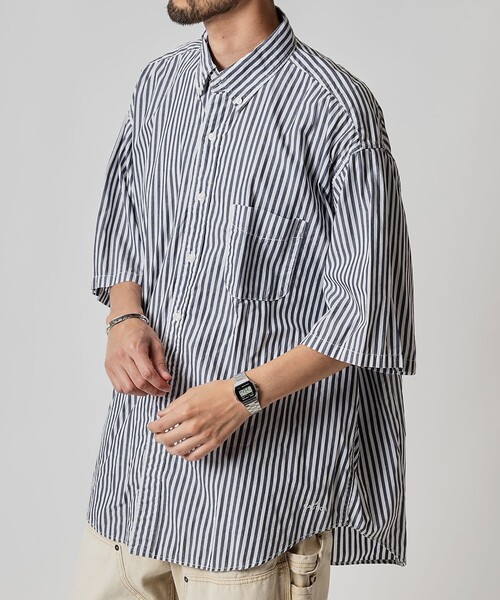 NAUTICA（ノーティカ）の「NAUTICA/ノーティカ Faded S/S Shirt (Broadcloth Stripes)/フェイデッド ショートスリーブシャツ ブロードクロス ストライプ（シャツ/ブラウス・メンズ・ブルー/ネイビー・X-LARGE/LARGE/MEDIUM）」の17枚目の写真
