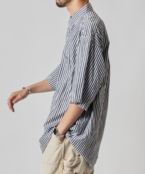 NAUTICA（ノーティカ）の「NAUTICA/ノーティカ Faded S/S Shirt (Broadcloth Stripes)/フェイデッド ショートスリーブシャツ ブロードクロス ストライプ（シャツ/ブラウス・メンズ・ブルー/ネイビー・X-LARGE/LARGE/MEDIUM）」の19枚目の写真