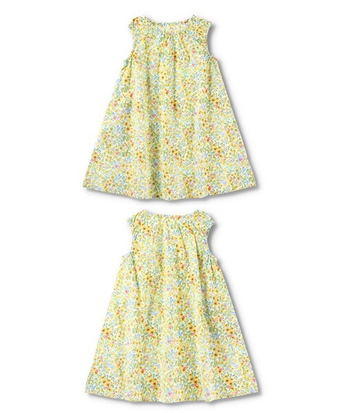 DRC branshes(ディーアールシーブランシェス)の「【WEB限定/DRC/綿100%】総柄ノースリーブワンピース(ワンピース・キッズ・ブルー/イエロー/オレンジ/ネイビー/サックスブルー・110/90/120/130/100/140)」の7枚目の写真