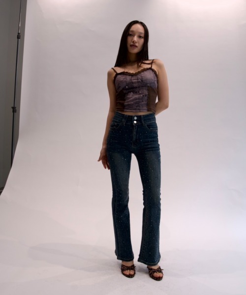 BLONDEY（ブロンディ）の「カップ付きレースキャミソール（キャミソール・レディース・ブルー/ブラウン・FREE）」の22枚目の写真