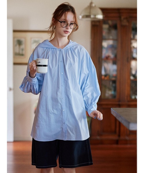 【セール】HOODED GATHER SHIRTS（シャツ/ブラウス）｜MILKFED.（ミルクフェド）