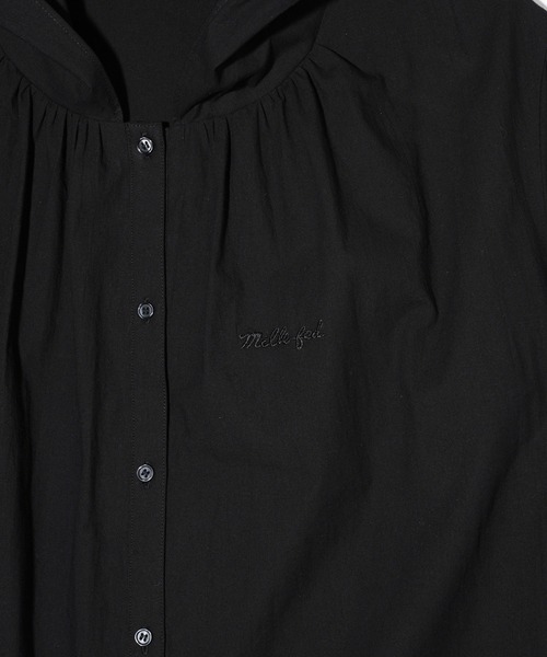 MILKFED.（ミルクフェド）の「HOODED GATHER SHIRTS（シャツ/ブラウス・レディース・ブラック/ライトブルー/ホワイト・ONE SIZE）」の19枚目の写真