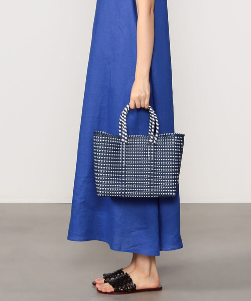 Bshop（ビショップ）の「P.I. Project | メルカドバッグ チェック SMALL WOMEN（かごバッグ・レディース・ブルー系その他/ブルー系その他2・ONE）」の2枚目の写真