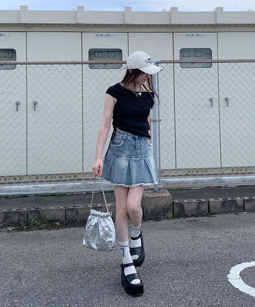 サイドドロストオフショルニットトップス（ニット/セーター）｜non