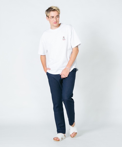 Blue Standard （ブルースタンダード）の「【BLUE STANDARD/ブルースタンダード】　アニマル刺繍ビッグT 接触冷感 COOL（Tシャツ/カットソー・メンズ・ホワイト系その他2/ホワイト系その他/グレー系その他2/ブルー系その他・LARGE/MEDIUM）」の18枚目の写真