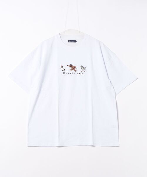 Blue Standard （ブルースタンダード）の「【BLUE STANDARD/ブルースタンダード】　アニマル刺繍ビッグT 接触冷感 COOL（Tシャツ/カットソー・メンズ・ホワイト系その他2/ホワイト系その他/グレー系その他2/ブルー系その他・LARGE/MEDIUM）」の5枚目の写真