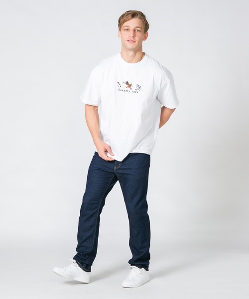 Blue Standard （ブルースタンダード）の「【BLUE STANDARD/ブルースタンダード】　アニマル刺繍ビッグT 接触冷感 COOL（Tシャツ/カットソー・メンズ・ホワイト系その他2/ホワイト系その他/グレー系その他2/ブルー系その他・LARGE/MEDIUM）」の6枚目の写真