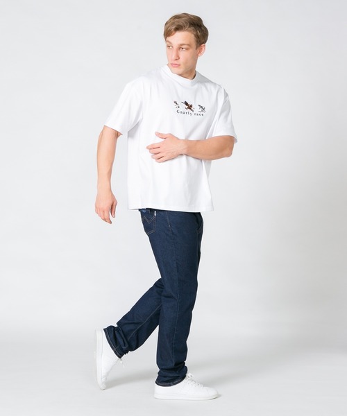 Blue Standard （ブルースタンダード）の「【BLUE STANDARD/ブルースタンダード】　アニマル刺繍ビッグT 接触冷感 COOL（Tシャツ/カットソー・メンズ・ホワイト系その他2/ホワイト系その他/グレー系その他2/ブルー系その他・LARGE/MEDIUM）」の16枚目の写真