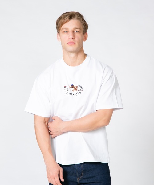 Blue Standard （ブルースタンダード）の「【BLUE STANDARD/ブルースタンダード】　アニマル刺繍ビッグT 接触冷感 COOL（Tシャツ/カットソー・メンズ・ホワイト系その他2/ホワイト系その他/グレー系その他2/ブルー系その他・LARGE/MEDIUM）」の8枚目の写真