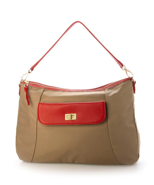 【セール】ペルケ perche / ナイロン牛革ヒネリかぶせ2wayトート（ショルダーバッグ）｜perche（ペルケ） 7,480円