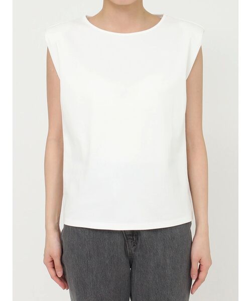 LAGUNAMOON（ラグナムーン）の「ソフトショルダーパッドカットプルオーバー（Tシャツ/カットソー・レディース・ベージュ/ブラック/ホワイト・FREE）」の6枚目の写真