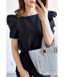 &. NOSTALGIA | 【ZOZO限定】袖リボンモチーフカットソー(シャツ/ブラウス)