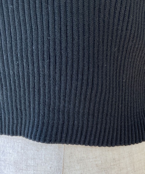 meJane（ミージェーン）の「チャイナボタン リブニット半そでトップス（ニット/セーター・レディース・ホワイト/ブラック・FREE）」の14枚目の写真