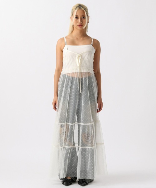 FOREVER 21（フォーエバー トゥエンティーワン）の「【2024SS】ドットチュールキャミワンピース（ワンピース・レディース・ブラック/レッド/ホワイト系その他/グレー・FREE）」の20枚目の写真