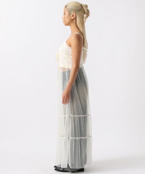 FOREVER 21（フォーエバー トゥエンティーワン）の「【2024SS】ドットチュールキャミワンピース（ワンピース・レディース・ブラック/レッド/ホワイト系その他/グレー・FREE）」の21枚目の写真