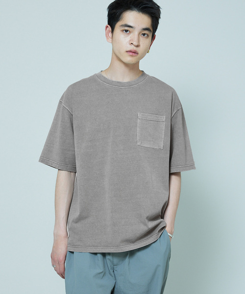 SHELTECH（シェルテック）の「SHELTECH × JOURNAL STANDARD / 別注 ピグメント C/N Tシャツ（Tシャツ/カットソー・メンズ・ライトグレー/タン/ブラック/ライトブルー・MEDIUM/LARGE/X-LARGE）」の3枚目の写真