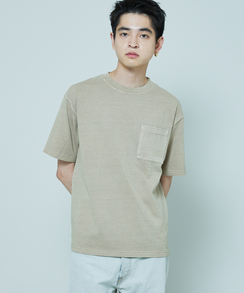 SHELTECH（シェルテック）の「SHELTECH × JOURNAL STANDARD / 別注 ピグメント C/N Tシャツ（Tシャツ/カットソー・メンズ・ライトグレー/タン/ブラック/ライトブルー・MEDIUM/LARGE/X-LARGE）」の4枚目の写真
