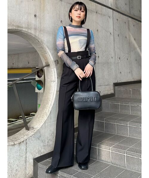 MURUA(ムルーア)の「Sceneryプリントシアートップス(Tシャツ/カットソー・レディース・ブラック/その他1・FREE)」の6枚目の写真