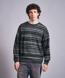 MONKEY TIME | グラデーション ボーダー クルーネック ニット(ニット/セーター)