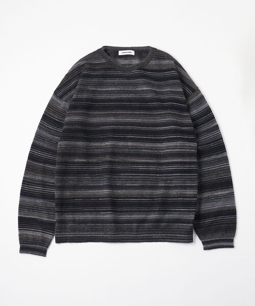 MONKEY TIME（モンキータイム）の「グラデーション ボーダー クルーネック ニット（ニット/セーター・メンズ・ネイビー/ブラック・M/L）」の13枚目の写真