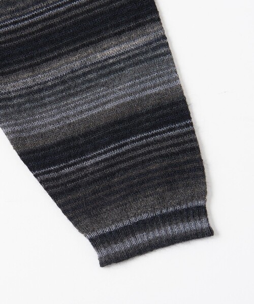 MONKEY TIME（モンキータイム）の「グラデーション ボーダー クルーネック ニット（ニット/セーター・メンズ・ネイビー/ブラック・M/L）」の16枚目の写真