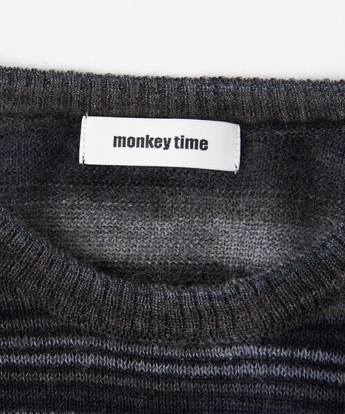 MONKEY TIME（モンキータイム）の「グラデーション ボーダー クルーネック ニット（ニット/セーター・メンズ・ネイビー/ブラック・M/L）」の18枚目の写真